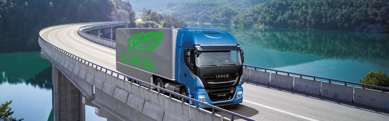 LKW fährt mit LNG-Antrieb